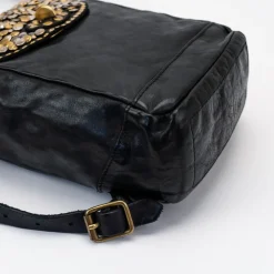 Sort læder rygsæk LIRI