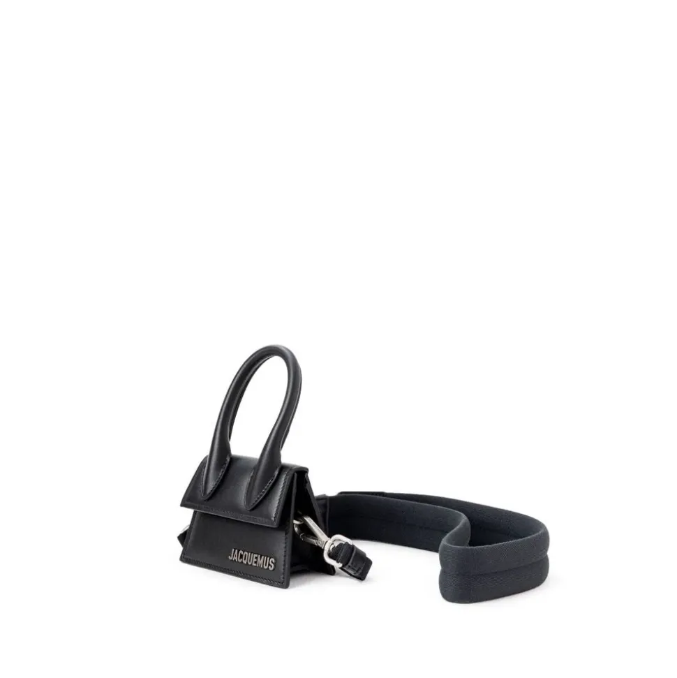 Sort Læder Sweatshirt og Mini Taske