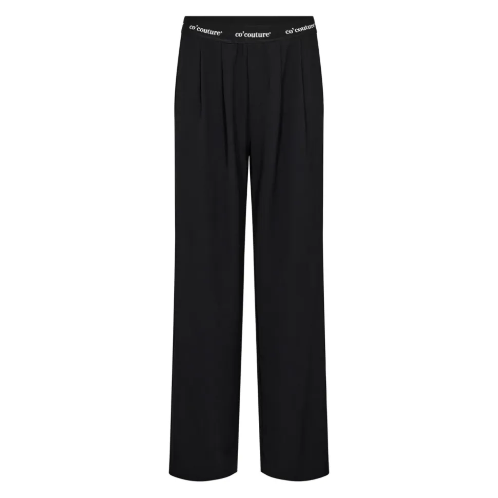 Sort Logo Pant med brede ben