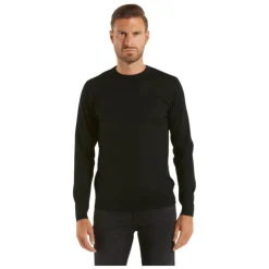 Sort Merinould Sweater Ribkant