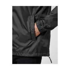 Sort Nylon Windbreaker Hættejakke