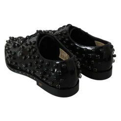 Sort Patentlæder Snøresko