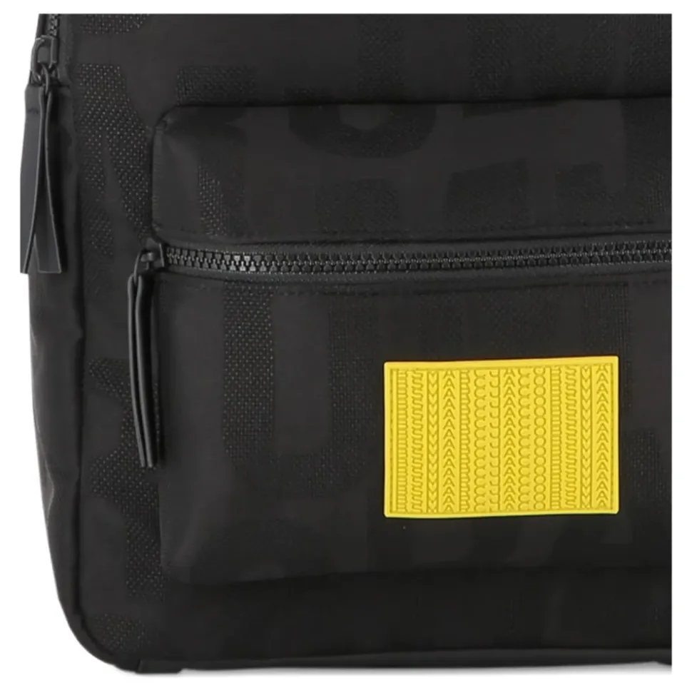 Sort rygsæk med gul accentlap