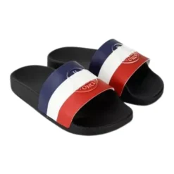 Sort sandaler med signaturlogo