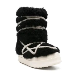 Sort Shearling Snøresko