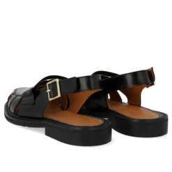 Sort Slingback Loafer med Cut-Out Mønster