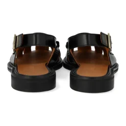 Sort Slingback Loafer med Cut-Out Mønster