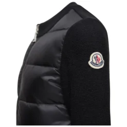 Sort sweater med ribstrik