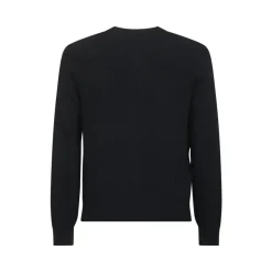 Sort uldtrøje med røde hjerter