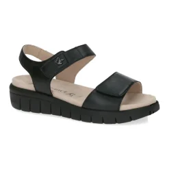 Sorte Afslappede Åbne Flade Sandaler