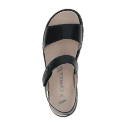 Sorte Afslappede Åbne Flade Sandaler