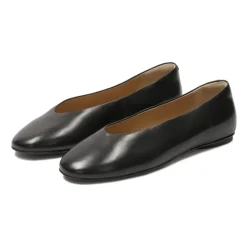Sorte bløde læderballerinaer