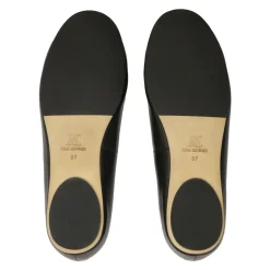 Sorte bløde læderballerinaer