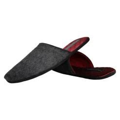 Sorte Falske Pels Slip On Sko