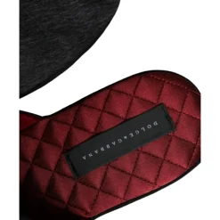 Sorte Falske Pels Slip On Sko