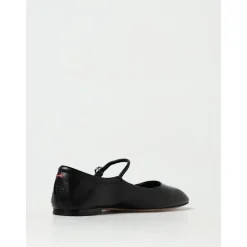 Sorte flade ballerinaer mandel tå