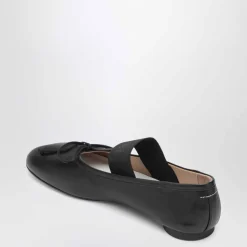 Sorte flade sko 100% fåreskind