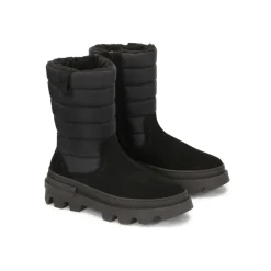 Sorte herresne støvler lavet af kombinerede materialer