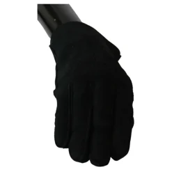 Sorte Læder Bikerhandsker til Mænd