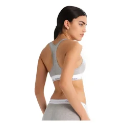 Sporty Grå Sports-BH med Gummibogstaver