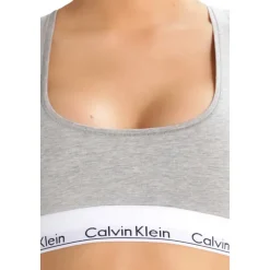 Sporty Grå Sports-BH med Gummibogstaver