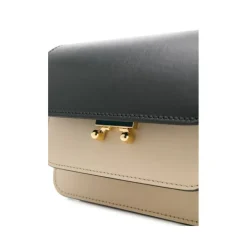 Stilfuld Skuldertaske i Sort-Brunt-Rødt