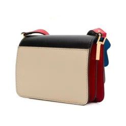 Stilfuld Skuldertaske i Sort-Brunt-Rødt