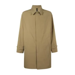 Stilfuld Trench Coat med Logo Knapper