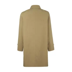 Stilfuld Trench Coat med Logo Knapper