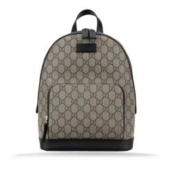 Stilfuldt læderrygsæk med logomotiv