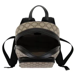 Stilfuldt læderrygsæk med logomotiv