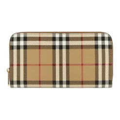 Stor Check-pung med lynlås hele vejen rundt