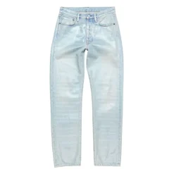 Straight Leg Garment Dyed Denim Jeans