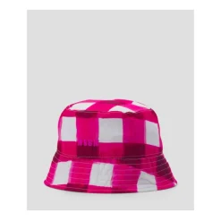 Stribet bomuldshat med broderet logo