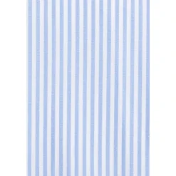 Stribet bomuldsskjorte med runde manchetter