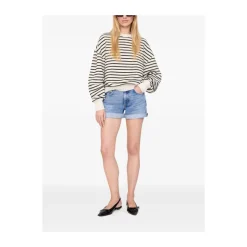 Stribet Crew Neck Sweatshirt