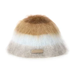 Stribet uldblandingshat