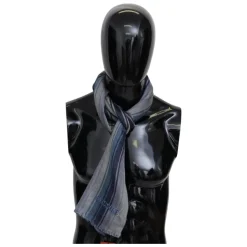 Stribet uldhalstørklæde