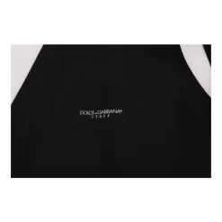 Stribet uldvest med knaplukning