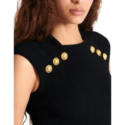 Striktrøje med 6 knapper