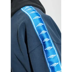 Stripe Patched Hood Zip-up Hættetrøje