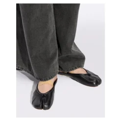 Tabi split-tå læder slides