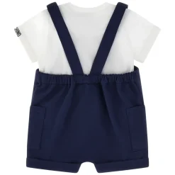 Teddy Bear T-shirt og Overalls Sæt