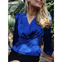 Tiki LS Twist Blouse