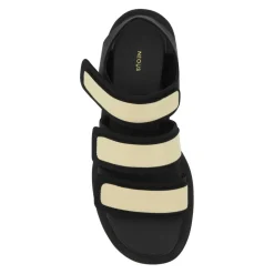 To-tone stof og læder octans sandaler