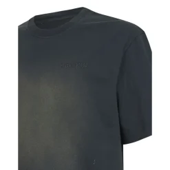 T-shirt i sort bomuldsjersey med broderet logo