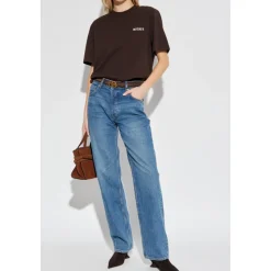 T-shirt med broderet logo