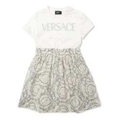 T-shirtkjole i trykt bomuld