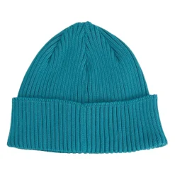 Turkis Strik Hue med Logo Detalje