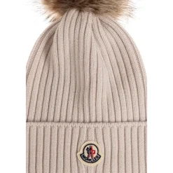 Uld Beanie med Pom Pom
